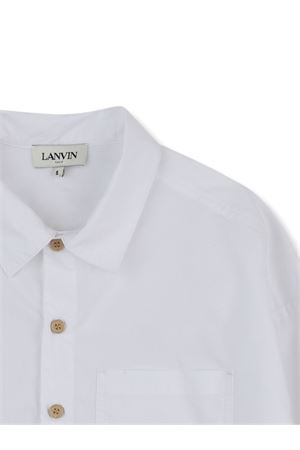 white cotton shirt LANVIN KIDS | N3029210P